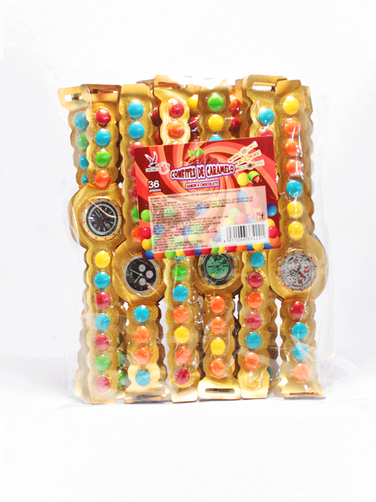 Confites de caramelo en Reloj