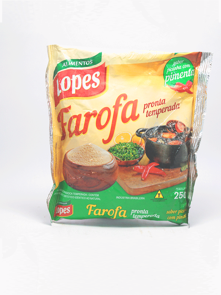 Lopes Farofa pimenta com picante 250 Gr.