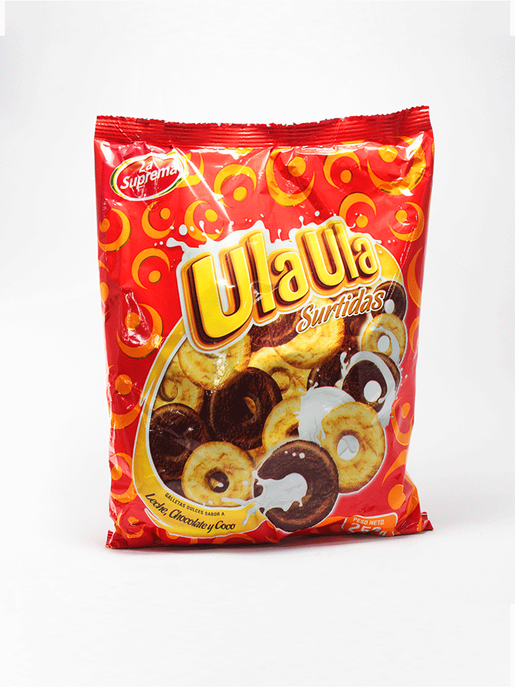 La Suprema Ula Ula Leche, Chocolate y Coco 250 Gr.