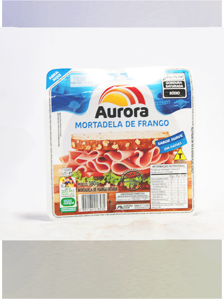 Mortadella de Frango Aurora 180 Gr.