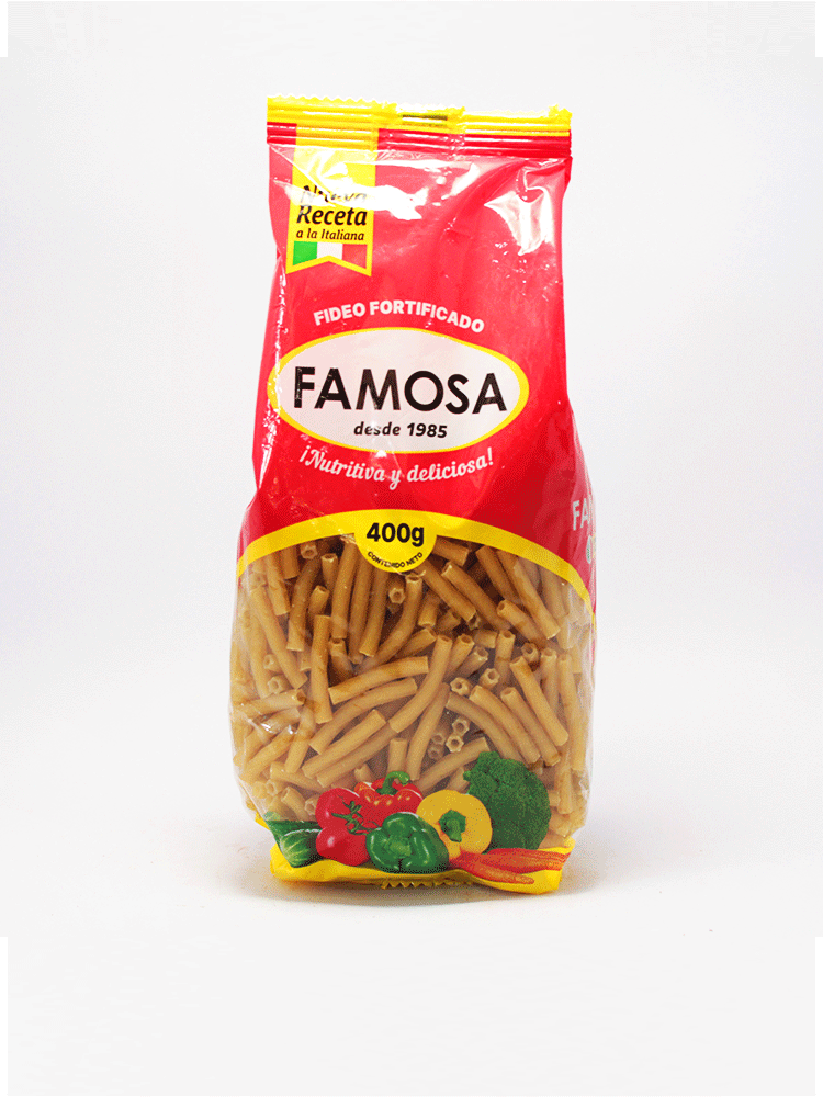 Fideos Tubo Largo Famosa 400 Gr.