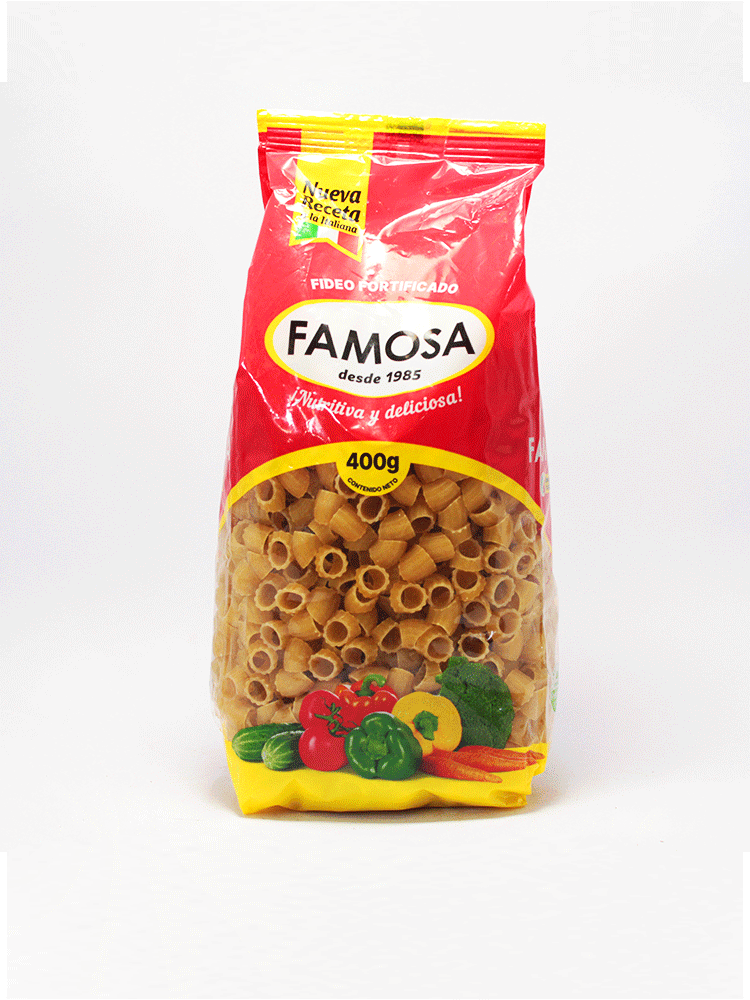 Fideos Tubo Pequeño Famosa 400 Gr.