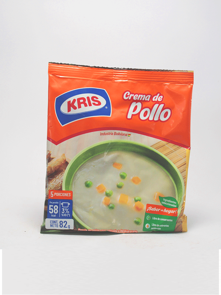 Crema de Pollo con Fideos Kris 82 Gr.
