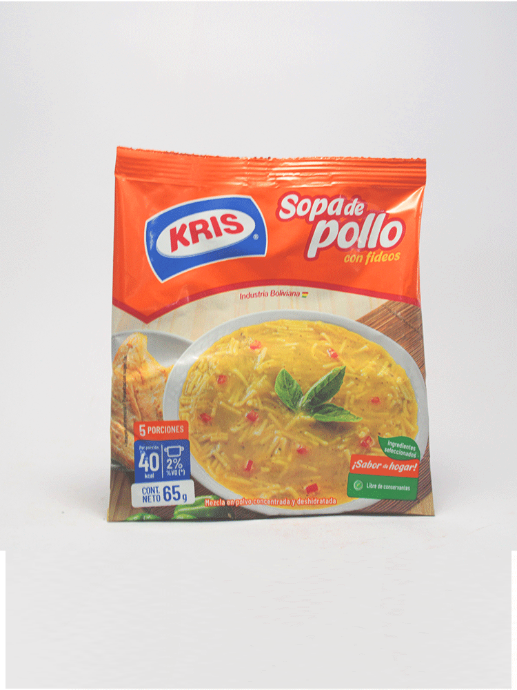 Sopa de Pollo con Fideos Kris 65 Gr.