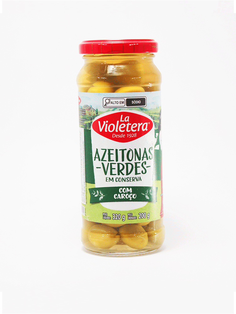 Azeitonas La Violetera com Coroço 320 Gr.