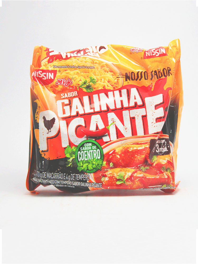 Ramen Galinha Caipira Picante Nissin 80 Gr.