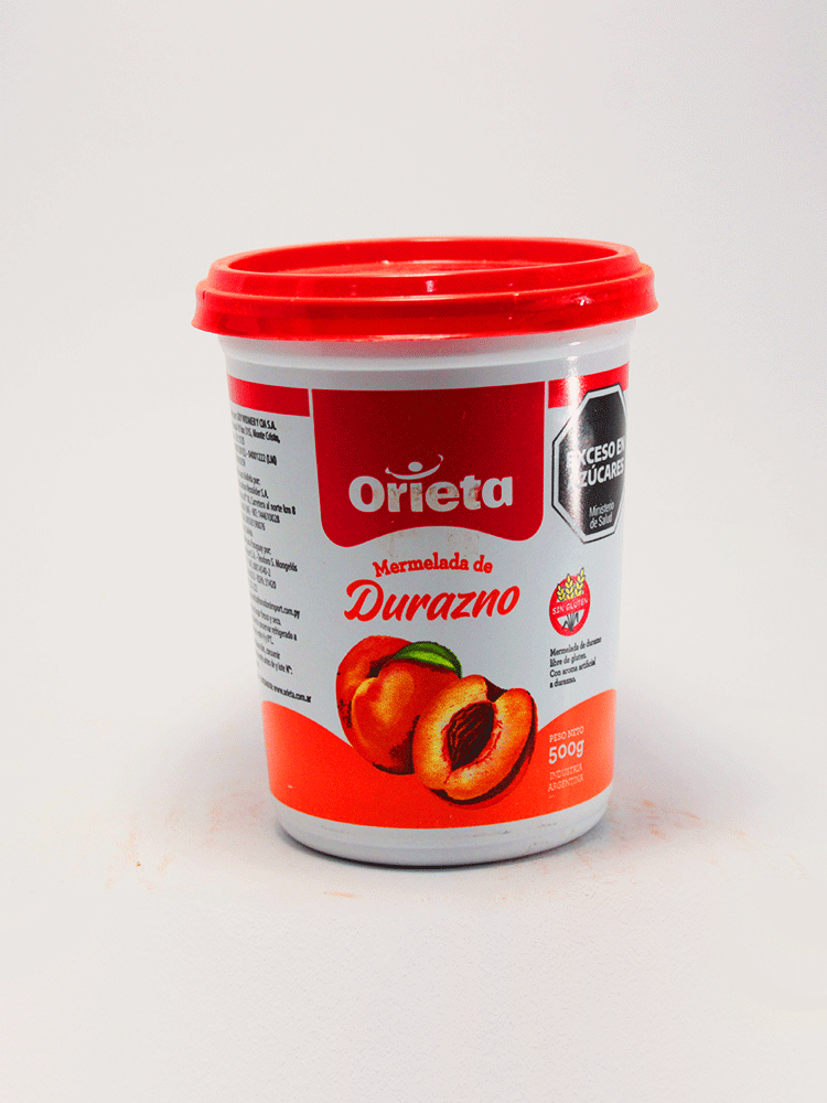 Mermelada Durazno Orieta 500 Gr.