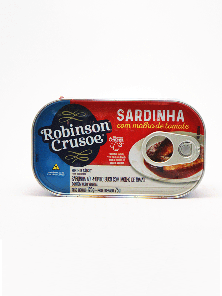 Sardinha Robinson Crusue con Molho de tomate con óleo 125 Gr.