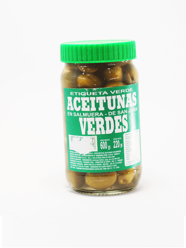 Azeitonas de San Juan en Salmuera 600 Gr.