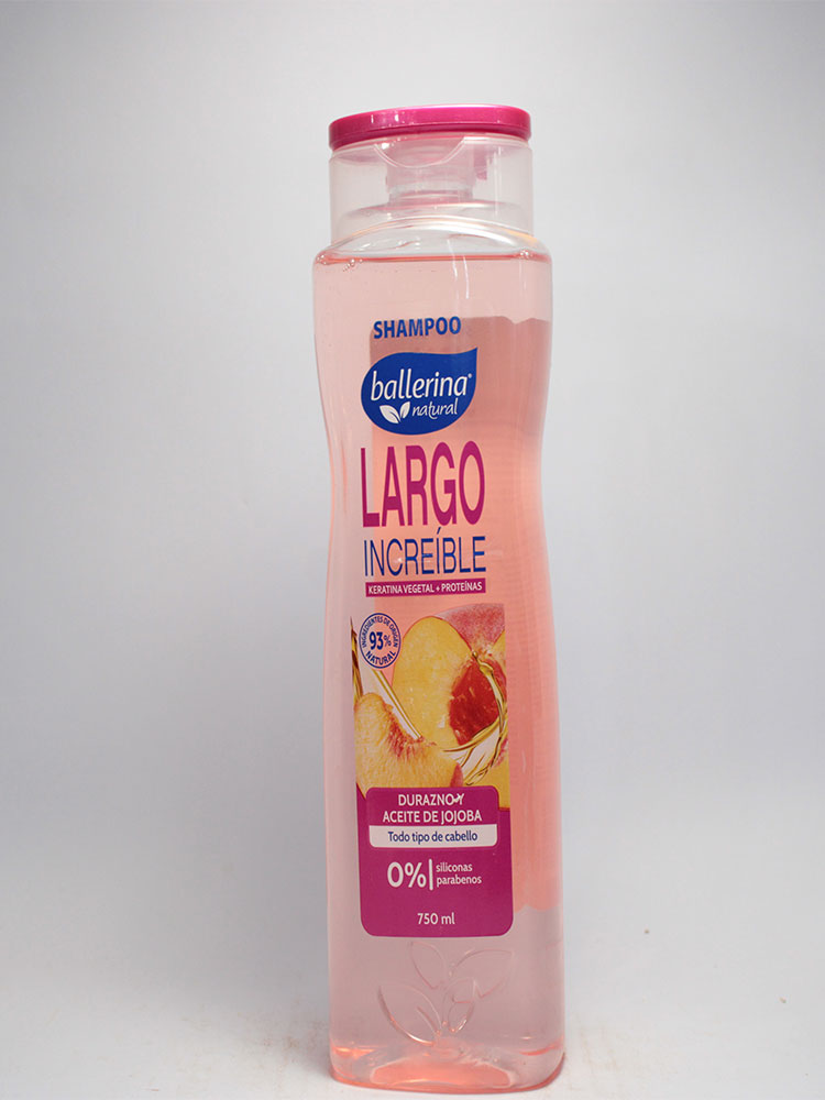 Shampoo Ballerina Largo Increible 750 ml. Botella