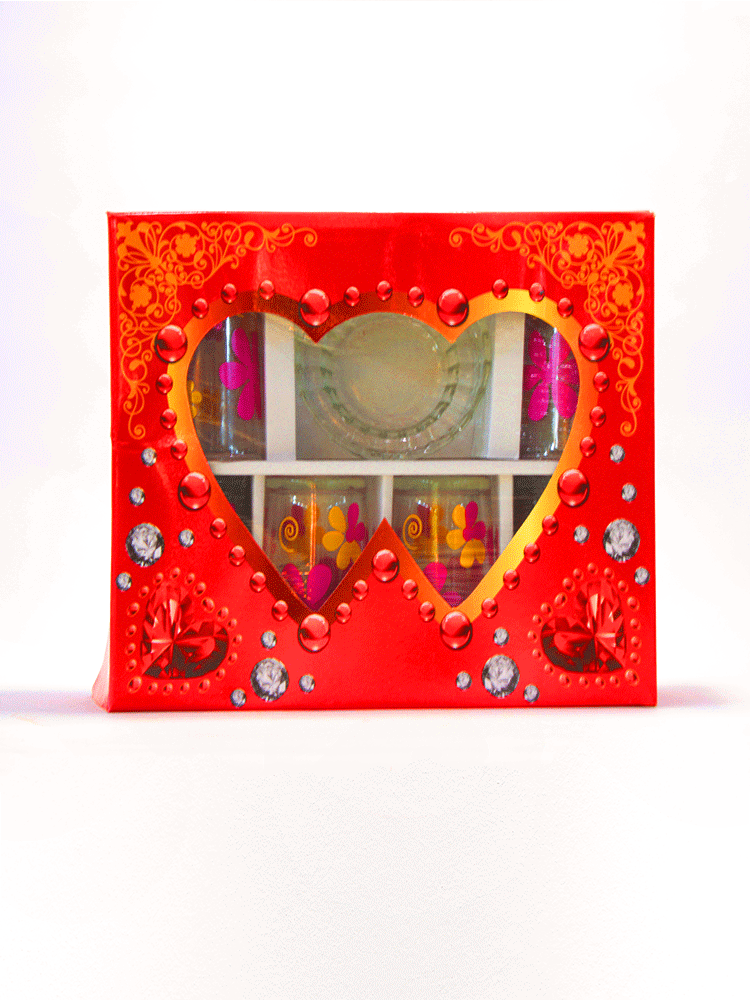 Vasos y Ceniceros Glass Ware 6 Pcs.