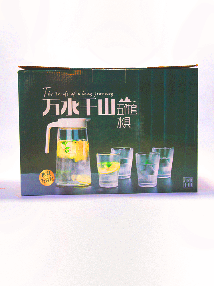 Vasos y Jarra Glass Ware 12 Pcs.