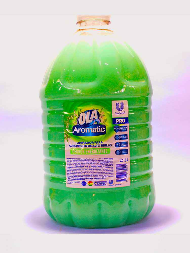Limpiador Desinfectante Cedrón Energizante Ola 5 Lt.