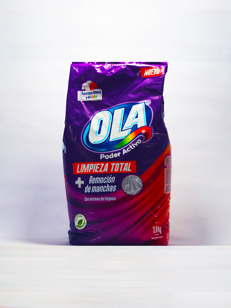 Detergente Limpieza Total Ola 3.8 Kg.