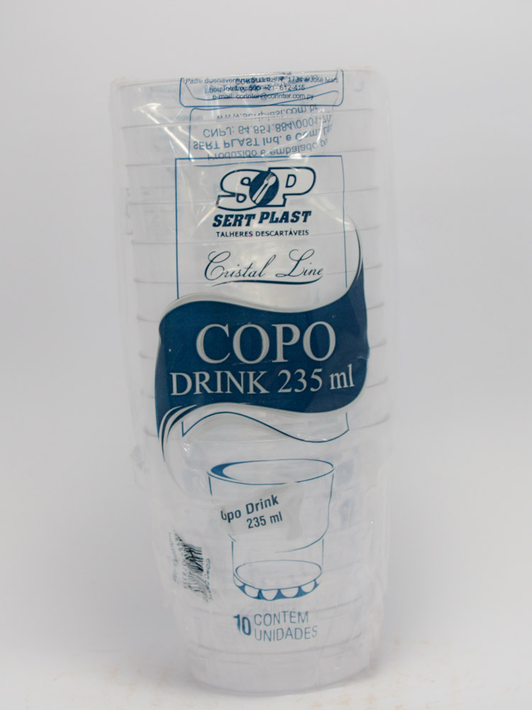 Copo Drink 235 Ml. Sert Plast 10 Unidades