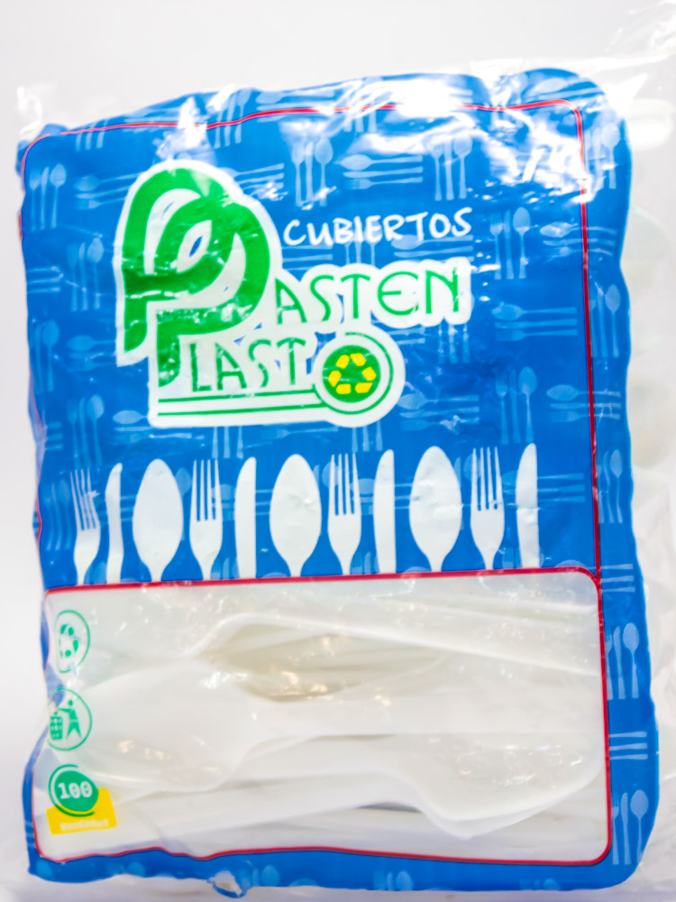 Cubiertos Past Plast 100 Unidades