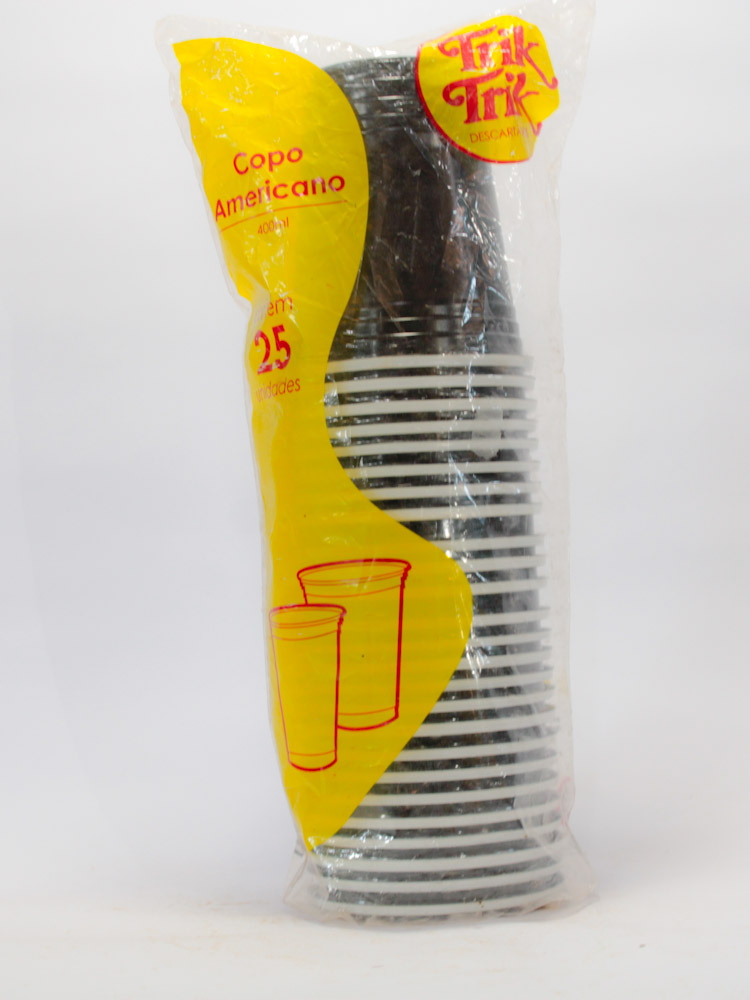 Copo Americano Trik Trik 400 Ml. 25 Unidades