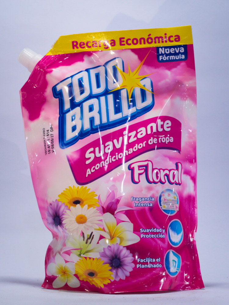 Suavizante de Ropa Floral Todo Brillo 800 Ml.