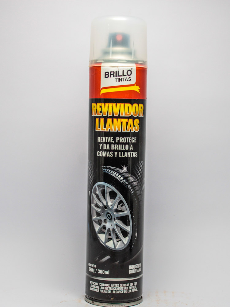 Renovador de llantas Brillo Tintas 500 Ml.