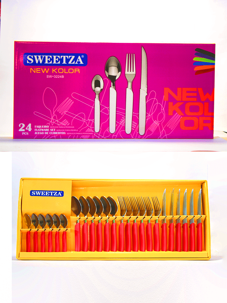 Cubiertos New Color Sweetza 24 Pcs.