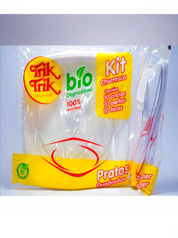 Kit Churrasco Trik Trik Color Blanco
