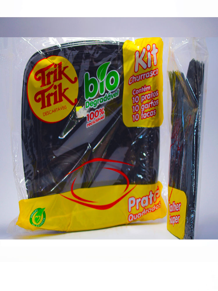 Kit Churrasco Trik Trik color Negro