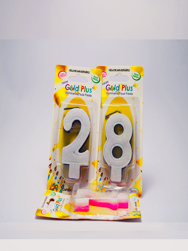Velas de Aniversario Gold Plus 1 Unidad